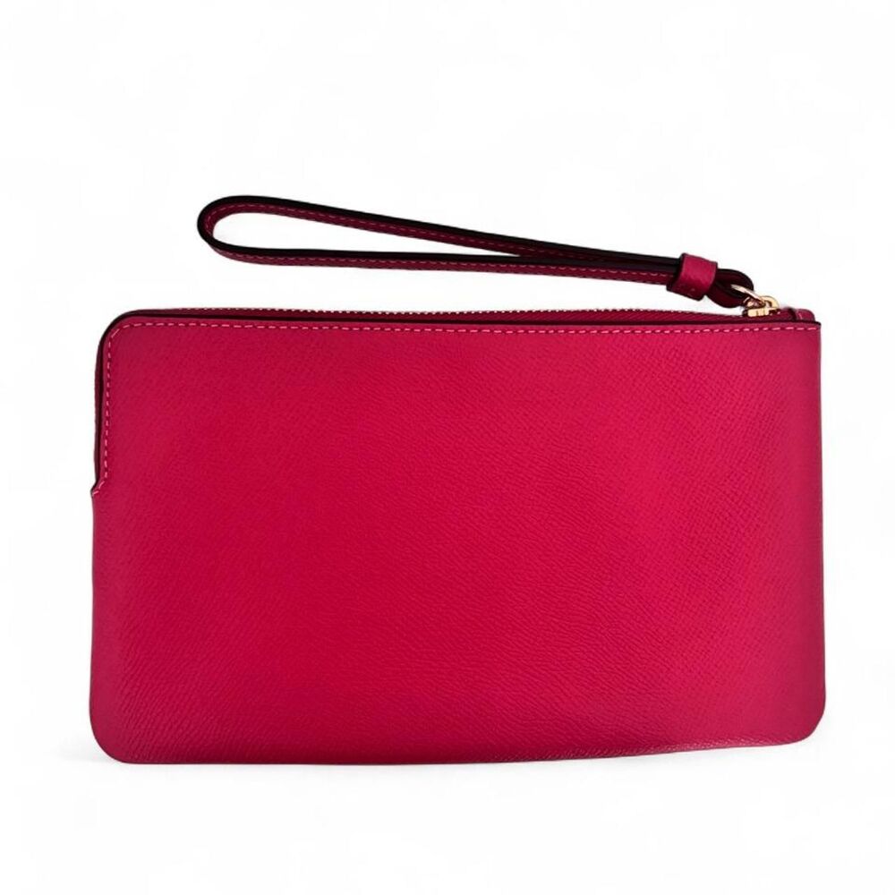 Coach Women's Pink Large Corner Zip Wallet Gold Hardware NWT - Picture 5 of 8